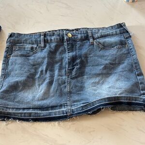 True Religion Y2K Blue Denim Studded Mini Skirt